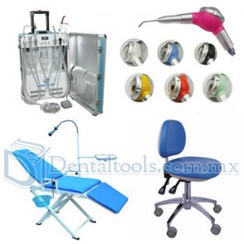 Unidad Portátil GU-P206 + Dental Air Polisher + Adjustable Operatory Chair +  Portátil Folding Chair