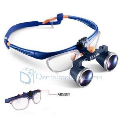 Dental prismáticos Galileo marco lupa gafas 3.5 x 420 mm FD-503G