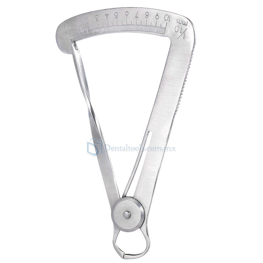 5Pcs Dental cera de metal corona gauge calibre regla herramienta de medición
