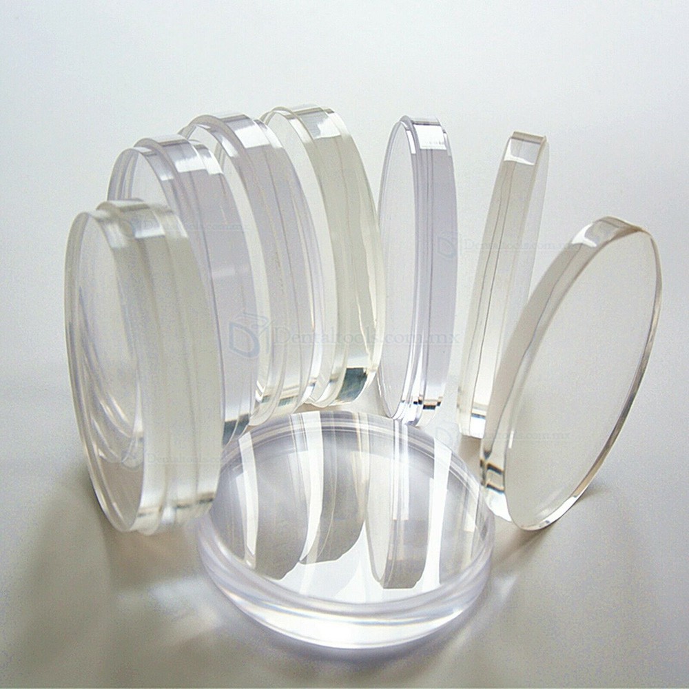 5 Pcs Disco de bloques transparentes de PMMA Dental para sistema Wieland 98*25mm