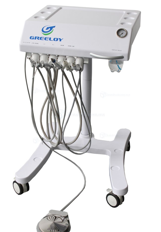 Greeloy® Built-in LED Lámparas de Polimerización Escalador Ultrasónico Unidad Dental Móvil GU-P302
