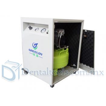 Greeloy® Compresores para Odontología Silencioso sin Aceite GA-61X Con Silent Gabinete