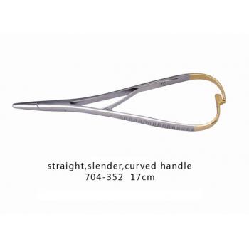 Los titulares 17cm Dental aguja Recta Delgado curvo Hyle alicates Con TC 704-352