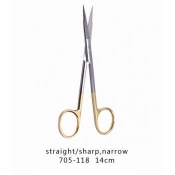 Tejidos Tijeras Recta agudo estrecho tijera 14CM 705-118