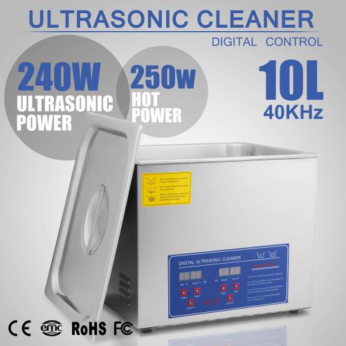 10L Gran CapacidaMáquina Limpiadora Ultrasónica de Acero Inoxidable SUS304 JPS-40A