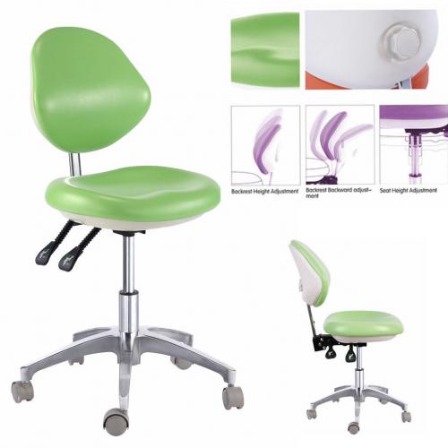 Taburetes de dentista dental médica de cuero de PU Silla móvil de taburete de médico QY600D