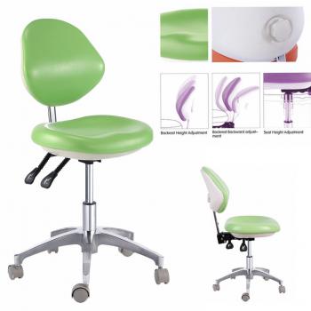 Taburetes de dentista dental médica de cuero de PU Silla móvil de taburete de médico QY600D