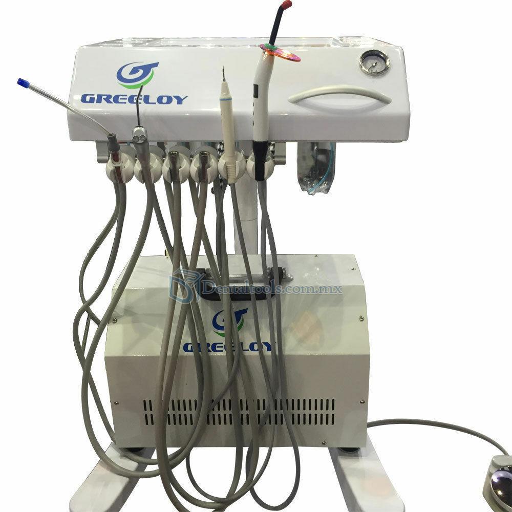 Greeloy GU-P302 Unidad de carrito de tratamiento dental móvil (Lámparas de Polimerización + Escalador Ultrasónico)