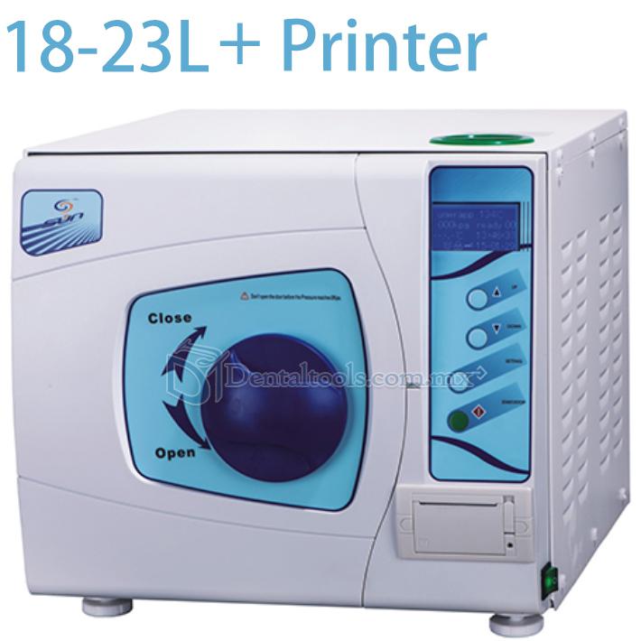 SUN-II-DL 18L/23L Autoclave Esterilizador de Mesa Clase B Vapor de Vacío con Impresora