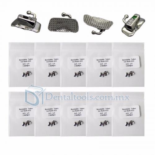 5 kits Tubos bucales de ortodoncia dentales 1st 2nd Molar Bondable MBT Roth Slot 022