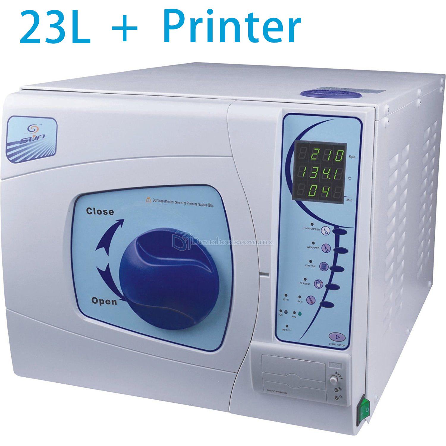 Alta calidad Sun® 23L Autoclave Esterilizador Clase B Dental Médico Vapor  de vacío con Impresora en venta 