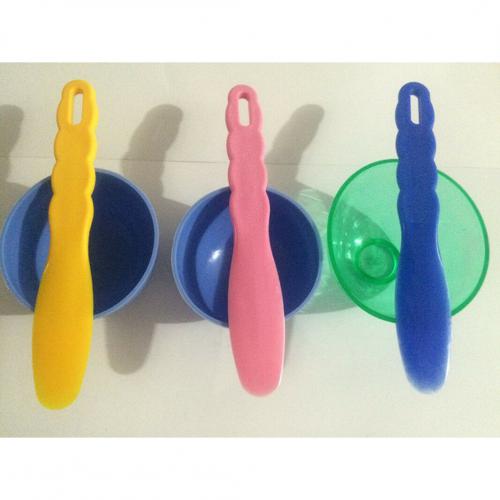 3 Pcs Cuencos flexibles de goma de alginato + espátulas para mezclar