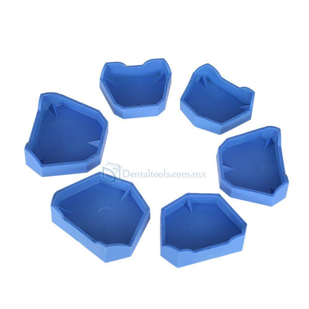 6 Pcs Bandeja de impresión dental base de modelo para laboratorio dental