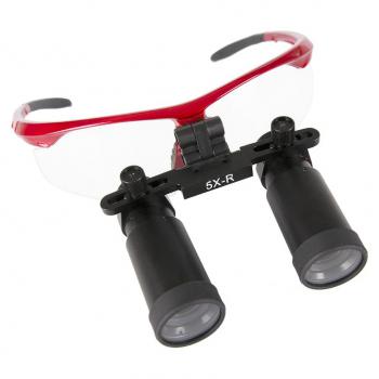 Lupa de aumento quirúrgica dental 5.0X-R ENT/VET color rojo
