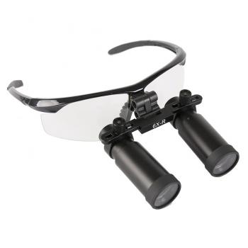 Lupa dental quirúrgica para ENT/Vet (6.0X-R tipo deportivo) color negro