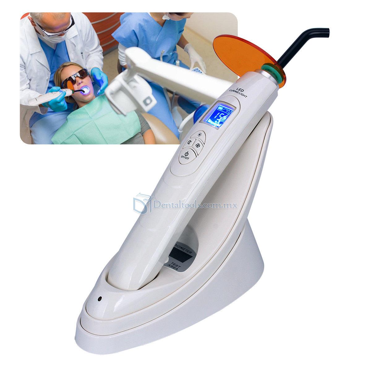 Dental Lampara de Fotocurado LED Inalámbrica con Medidor de Luz 2000mw/cm2