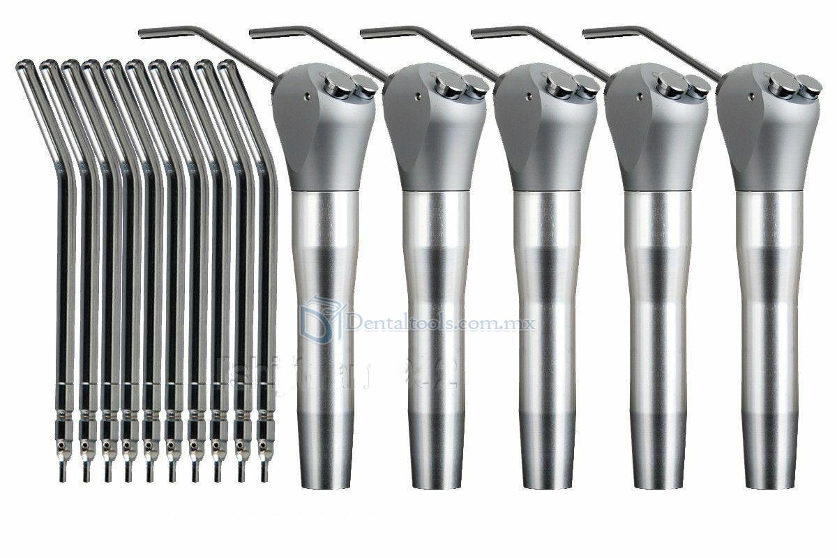 5 Pcs Jeringa Dental 3 Vías jeringa triple + 10 boquillas