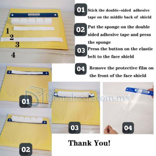 10Pcs Protector Facial Completo Pantalla Protectora Facial Anti-Aaliva Anti-niebla