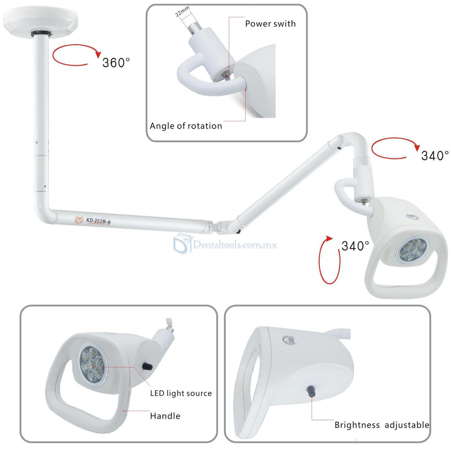 KWS KD-2021W-2 21W Lámpara de examen quirúrgica dental montada en el techo