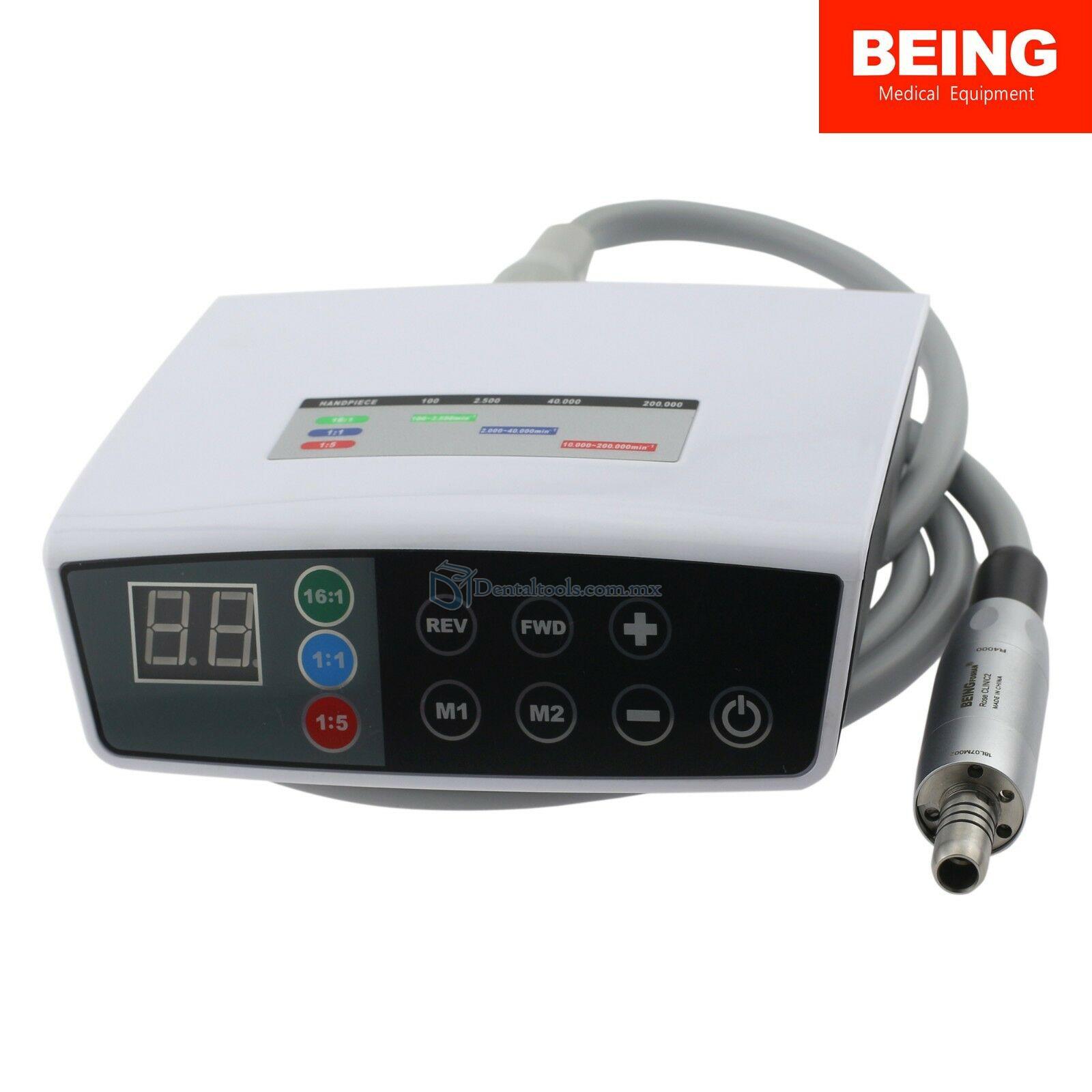 BEING CLINC 2 BEING Micromotor Eléctrico Dental con LED sin Escobillas Compatible KaVo