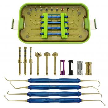 Dentium Sinus DASK Kit de instrumentos de mano con tapón de taladro de elevación de implantes dentales