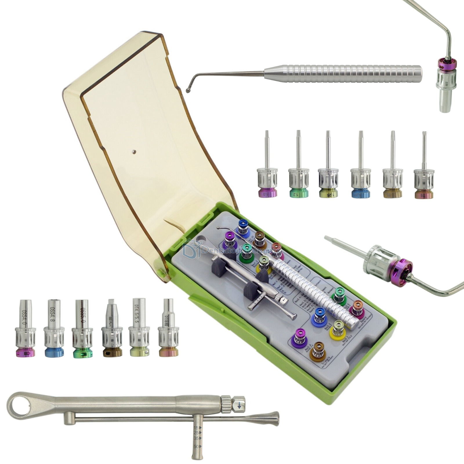 Kit de prótesis de implante Dental Universal, llave dinamométrica, destornillador de trinquete