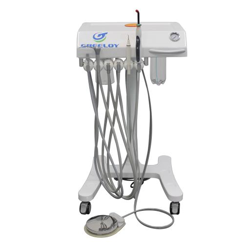Greeloy GU-P302 Unidad de carrito de tratamiento dental móvil (Lámparas de Polimerización + Escalador Ultrasónico)
