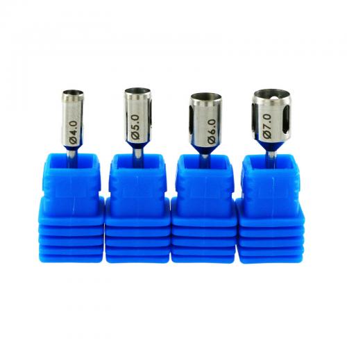 Set de 4 Piezas de Punzones Quirúrgicos para Tejidos en Implantes Dentales