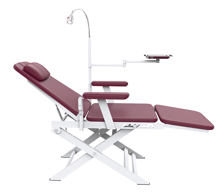 Sillón Dental Plegable Portátil Sillón Dental Plegable con Luz LED y Bandeja