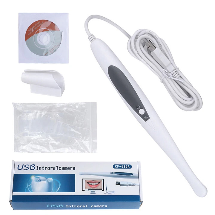 MLG CF-686A Cámara Intraoral Dental USB con Sensor 1/4 CMOS, 6 LED y 1.3 Megapíxeles