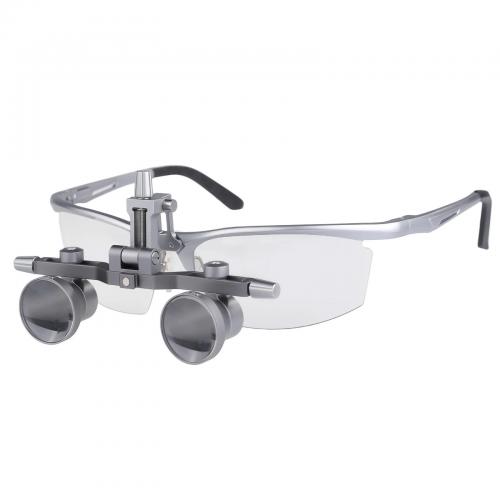 DY-118 Lupa Quirúrgica Dental de 2.5X y 450mm con Marco de Aluminio y Distancia Interpupilar Ajustable