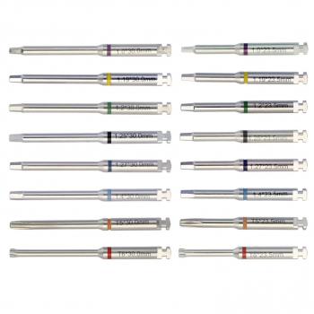 Destornilladores para Implantes Dentales Hexagonales para Pilares en Acero Inoxidable Largo y Corto