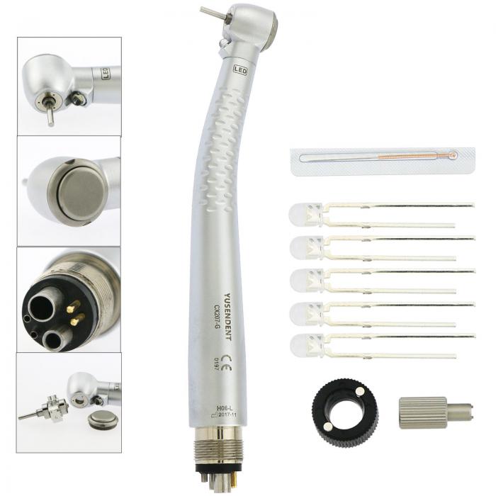 YUSENDENT® CX207-GL Pieza de mano de turbina LED con pulsador