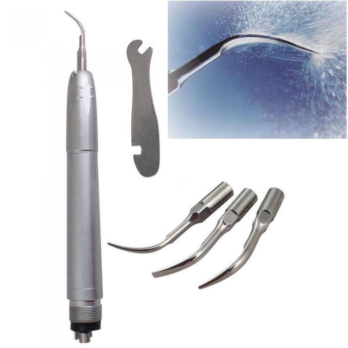 LY Escariador sónico neumático para periodoncia de 4 orificios con 3 puntas