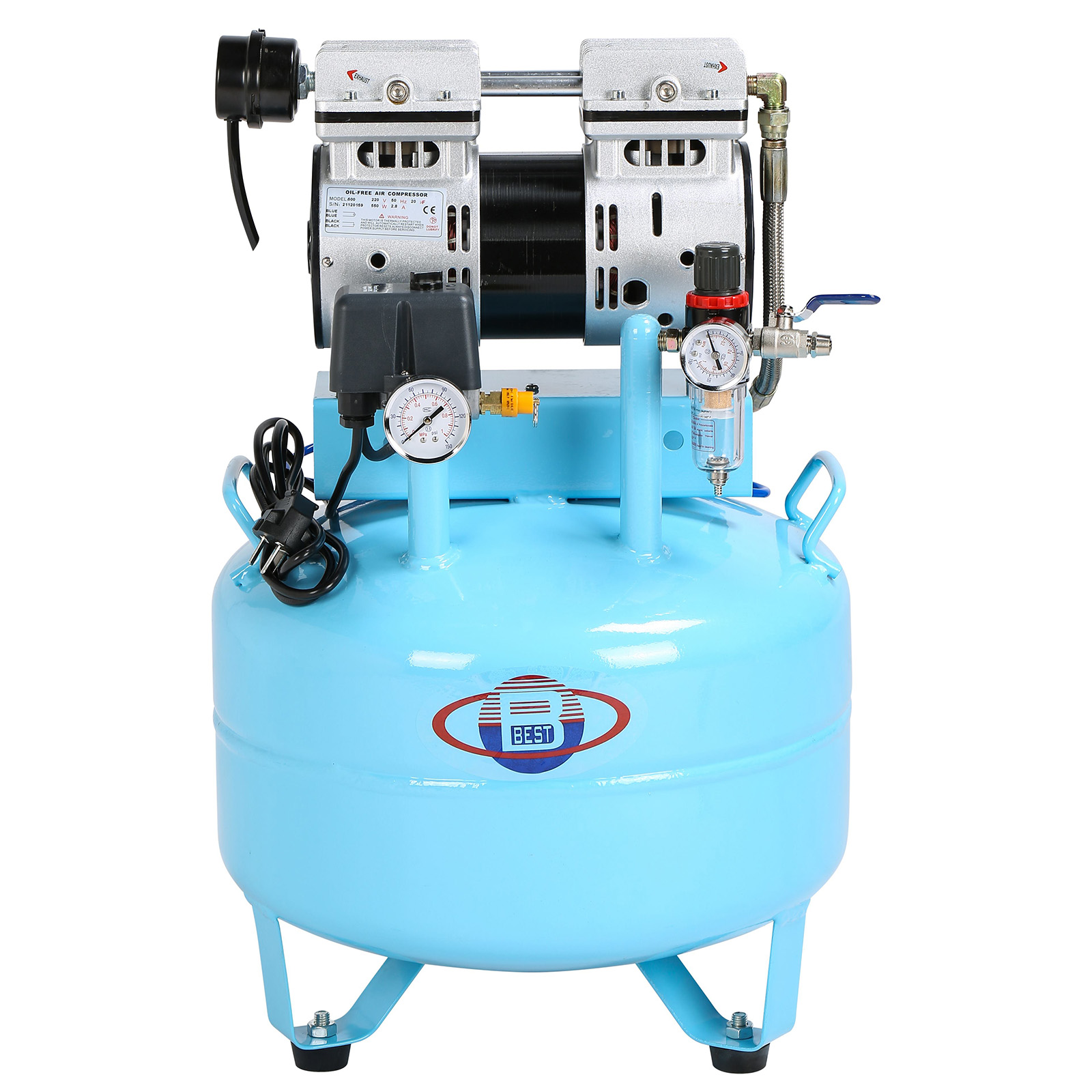 BD-101 Compresor dental libre de aceite de 40L