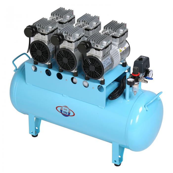BD-203 Compresor de aire dental sin aceite de 90L y 450L/min