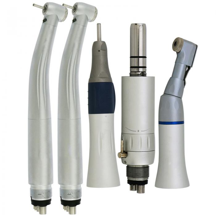 Kit dental con turbina LED de alta y pieza de baja velocidad de 2 o 4 vías