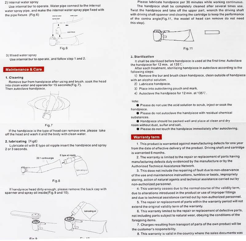 Tealth 3203CH Contraángulo reductor 20:1 desmontable para implantes