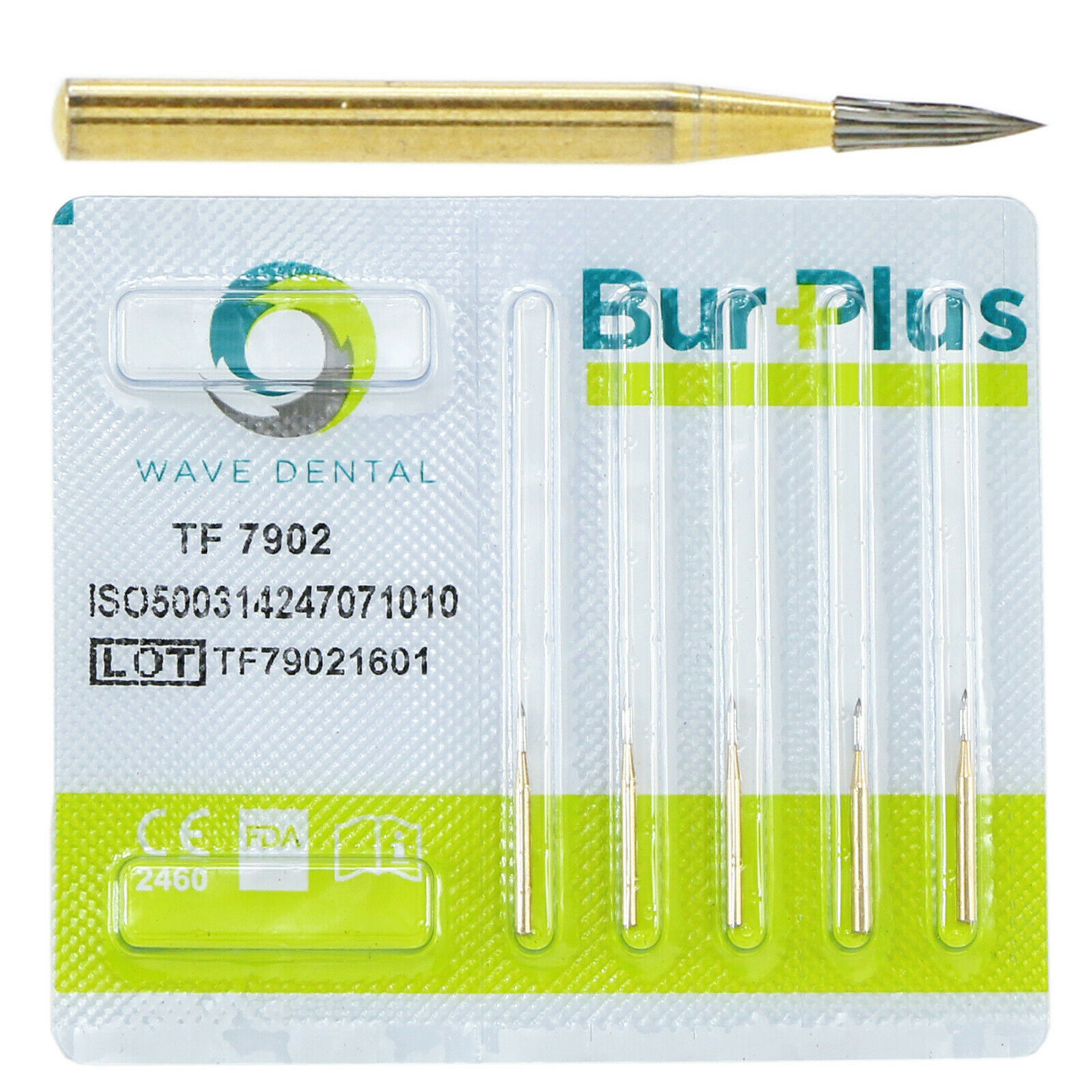 Wave Dental TF 7902 10 fresas de carburo tipo aguja de 12 hojas