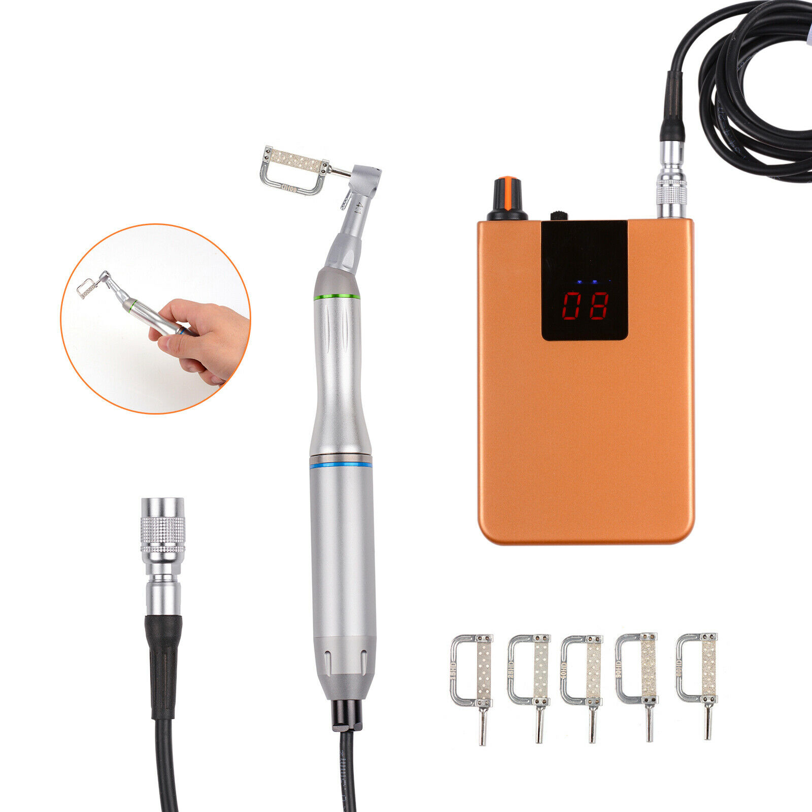 Westcode Kit IPR para ortodoncia con micromotor eléctrico y contraángulo reciprocante 4:1