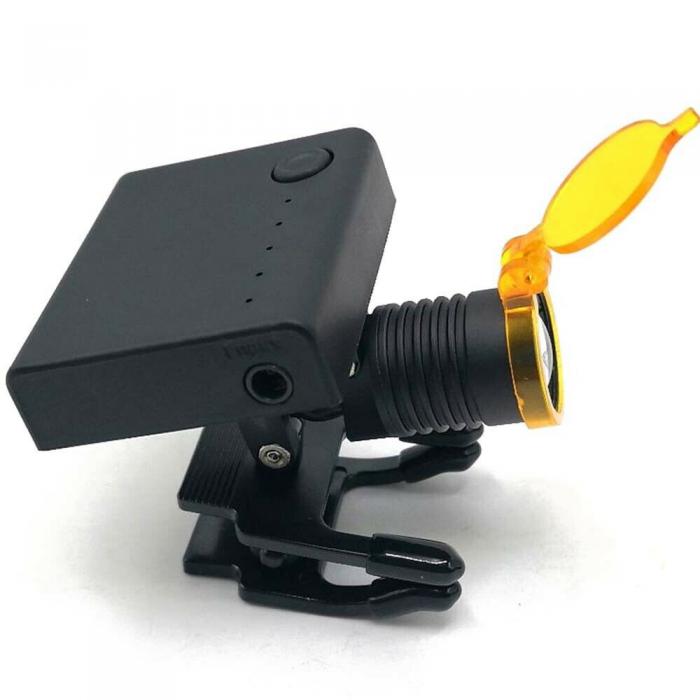 Lámpara frontal LED dental inalámbrica de 3W con filtro óptico para lupas