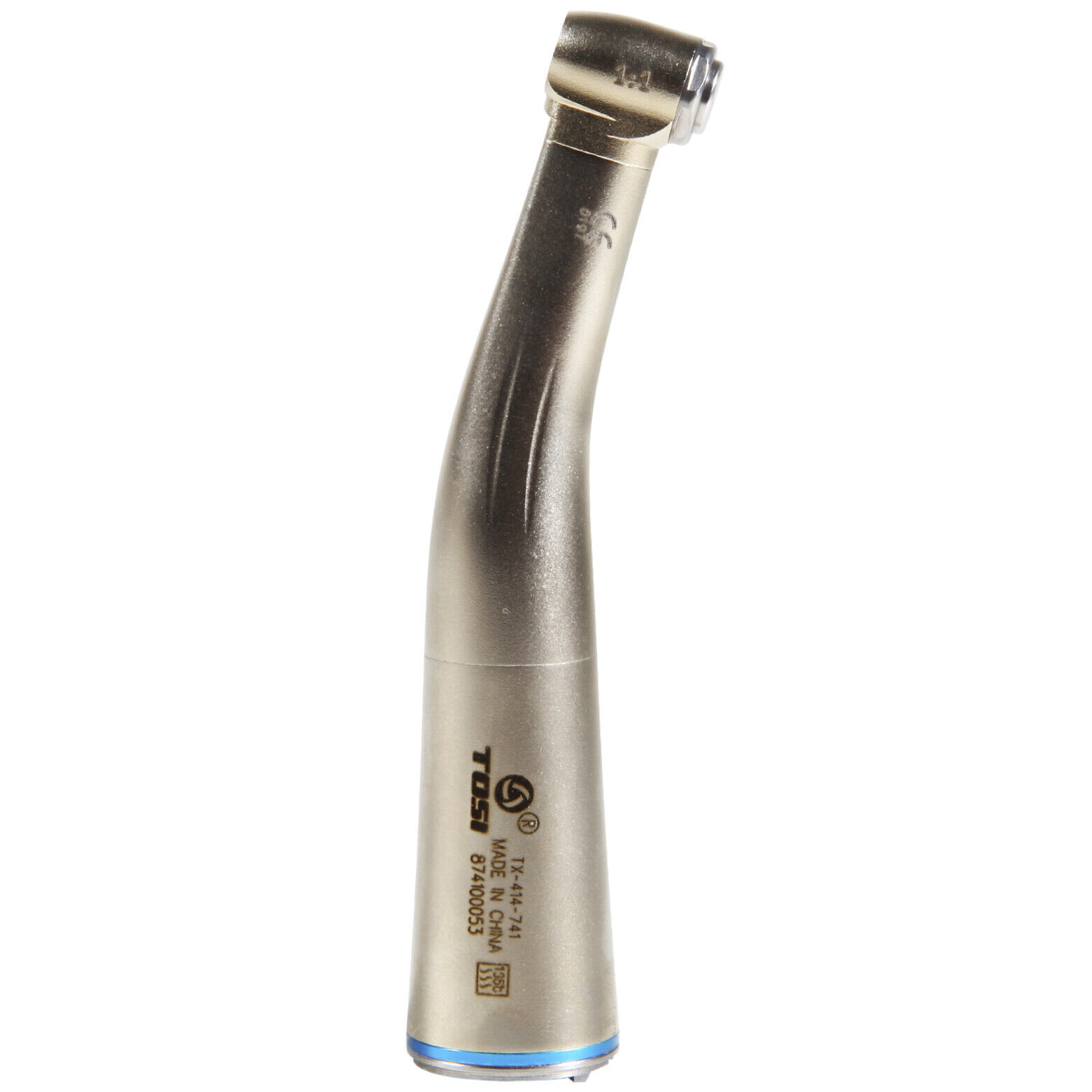 TOSI TX-414-741 Contraángulo dental 1:1 tipo E con fibra óptica