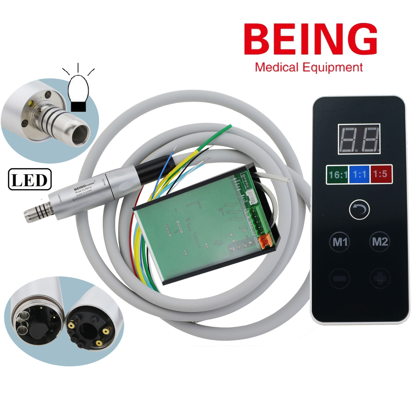 BEING ROSE R4000 Micromotor eléctrico sin escobillas integrado en sillón dental