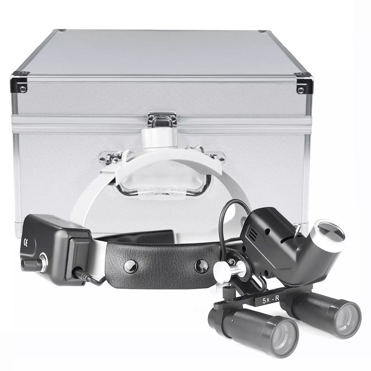 YUYO DY-Kit Lupas binoculares 4X 5X 6X y 8X con lámpara frontal LED 5W