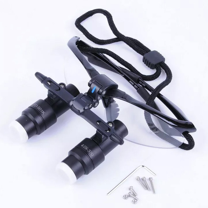 KWS FD-501K Lupas binoculares quirúrgicas 4X con distancia de trabajo de 420mm
