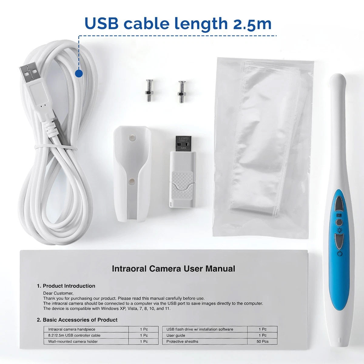 Magenta MD280 Cámara intraoral USB HD 720P compatible con Windows 10 y 11