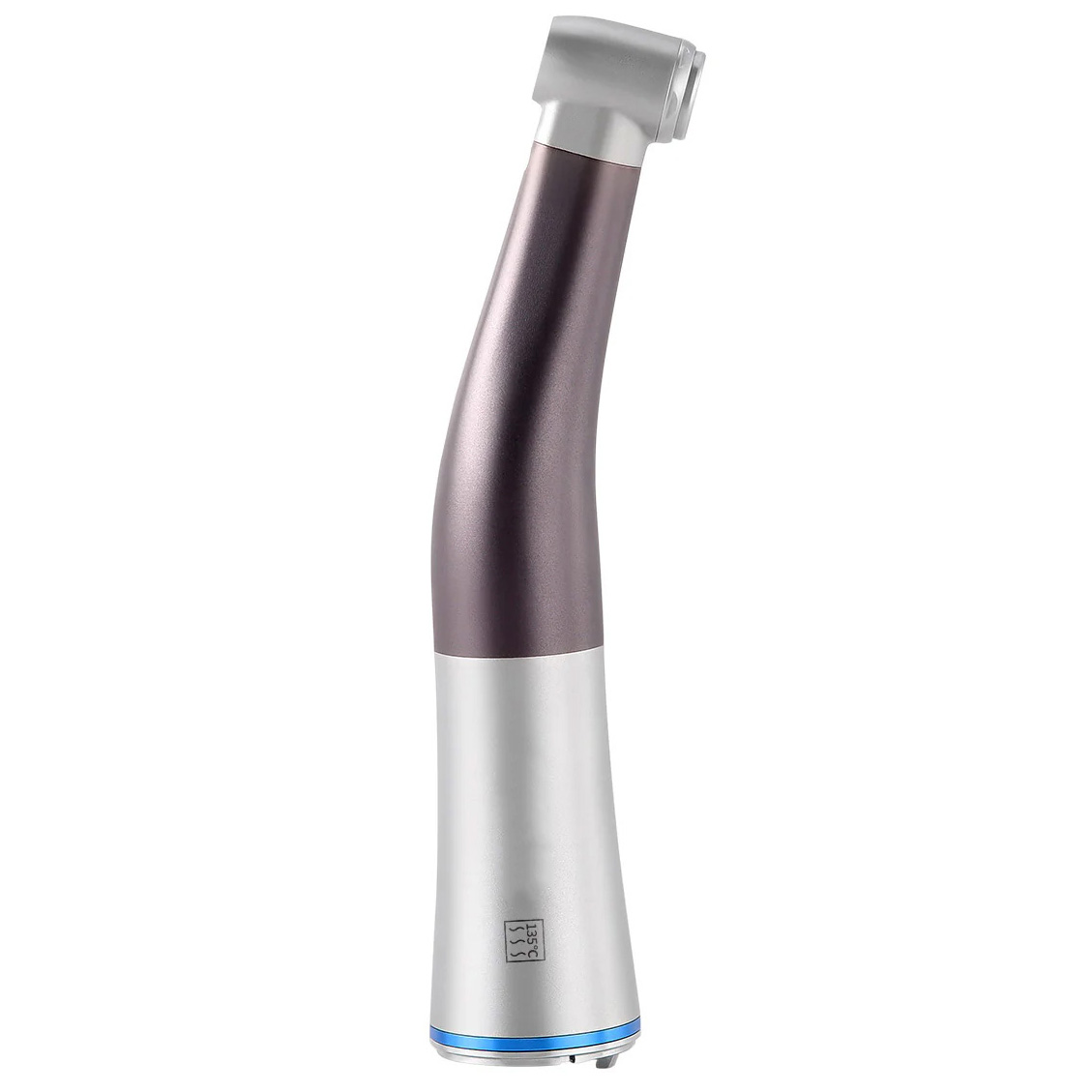 Contraángulo dental 1:1 con LED y fibra óptica e irrigación interna