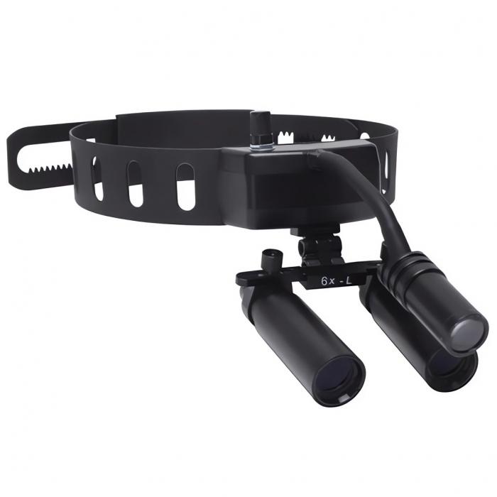 YUYO DY-005 Lupas quirúrgicas 6X con luz frontal LED inalámbrica de 3W
