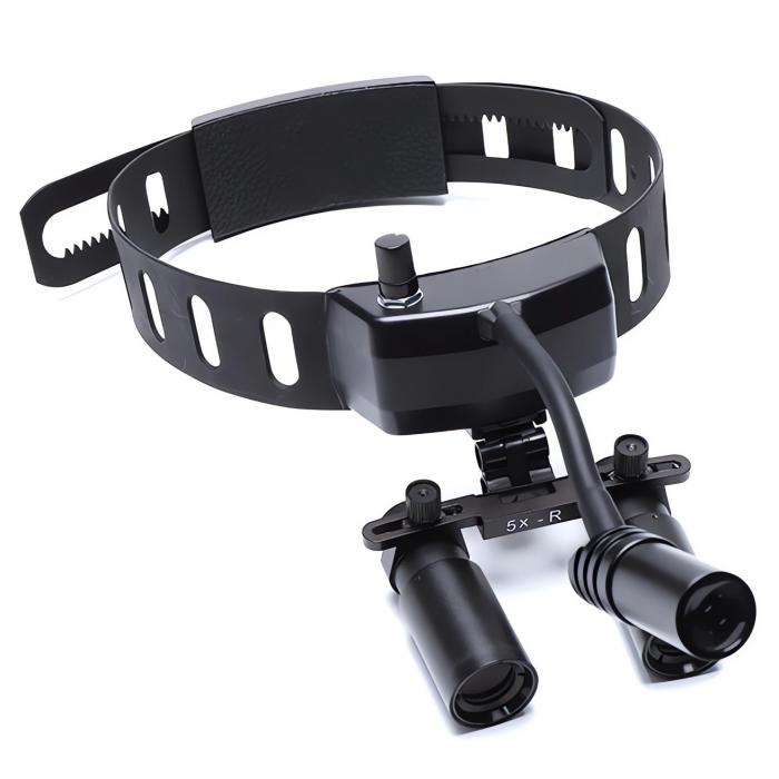 YUYO DY-005 Lupas binoculares 5X con lámpara frontal LED inalámbrica de 5W