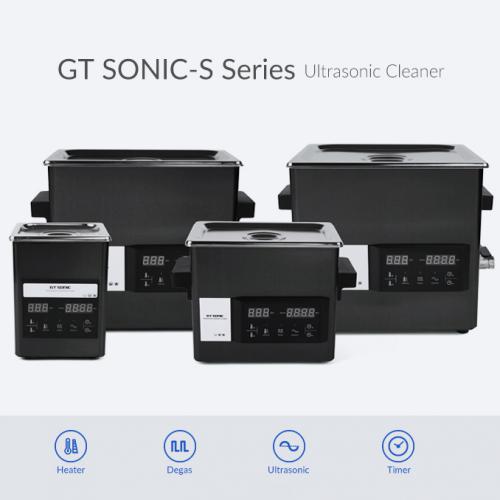 GT SONIC Serie S Limpiador Ultrasónico de 2L a 9L con Panel Táctil y Calentamiento